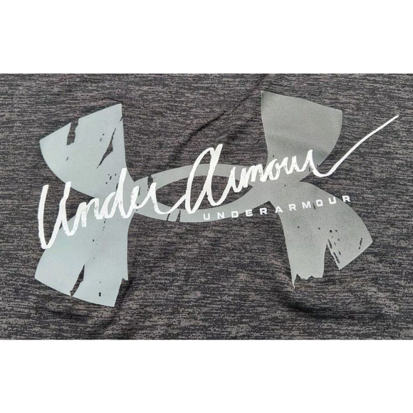 Under Armour Heat Gear Mens Shirt Loose Fit Gray Short Sleeve XL Logo Graphic - Picture 3 of 6